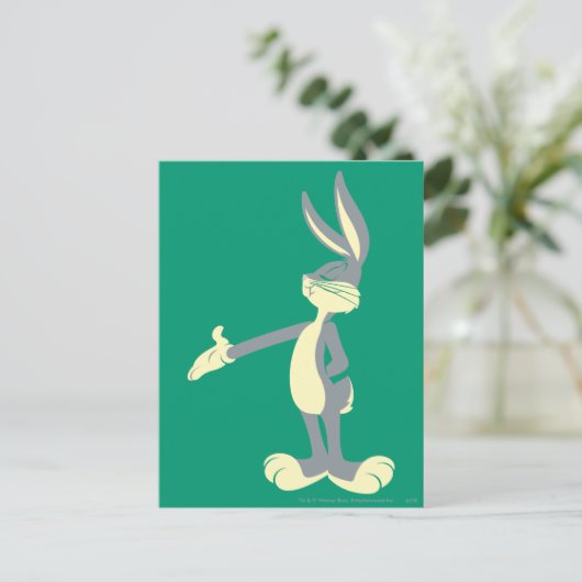 BUGS BUNNY™ Stehend Illustration Postkarte (Stehend Vorderseite)