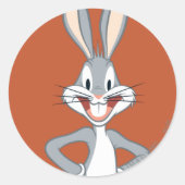 BUGS BUNNY™ Stehend Runder Aufkleber (Vorderseite)
