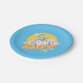 BUGS BUNNY™ - Surfs Up! Pappteller (Schrägansicht)