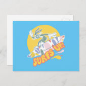 BUGS BUNNY™ - Surfs Up! Postkarte (Vorne/Hinten)