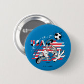 BUGS BUNNY™ Team USA Fußball Grafik Button (Vorne & Hinten)