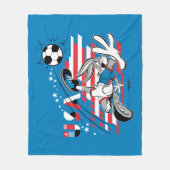 BUGS BUNNY™ Team USA Fußball Grafik Fleecedecke (Vorderseite)
