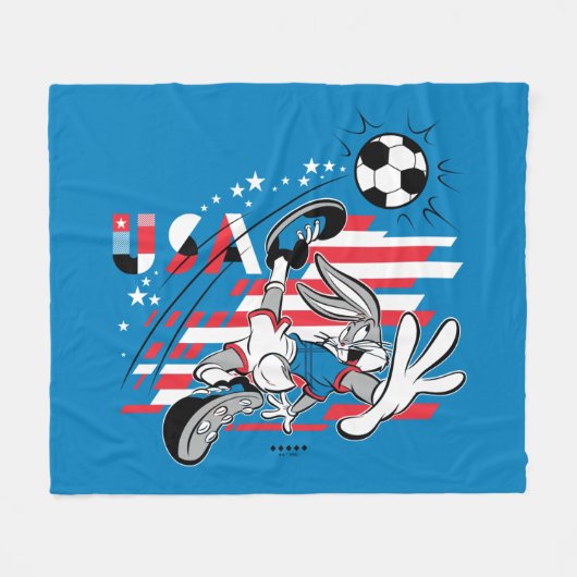 BUGS BUNNY™ Team USA Fußball Grafik Fleecedecke (Vorderseite (Horizontal))