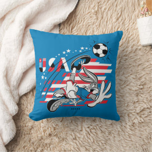 BUGS BUNNY™ Team USA Fußball Grafik Kissen