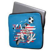 BUGS BUNNY™ Team USA Fußball Grafik Laptopschutzhülle (Vorderseite Links)