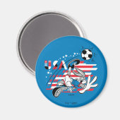 BUGS BUNNY™ Team USA Fußball Grafik Magnet (Vorderseite/Rückseite)