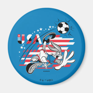 BUGS BUNNY™ Team USA Fußball Grafik Magnet