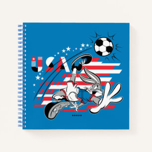 BUGS BUNNY™ Team USA Fußball Grafik Notizblock