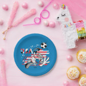 BUGS BUNNY™ Team USA Fußball Grafik Pappteller (Party)