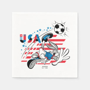 BUGS BUNNY™ Team USA Fußball Grafik Serviette