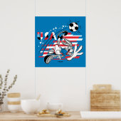 BUGS BUNNY™ Team USA Soccer Graphic Poster (Küche)