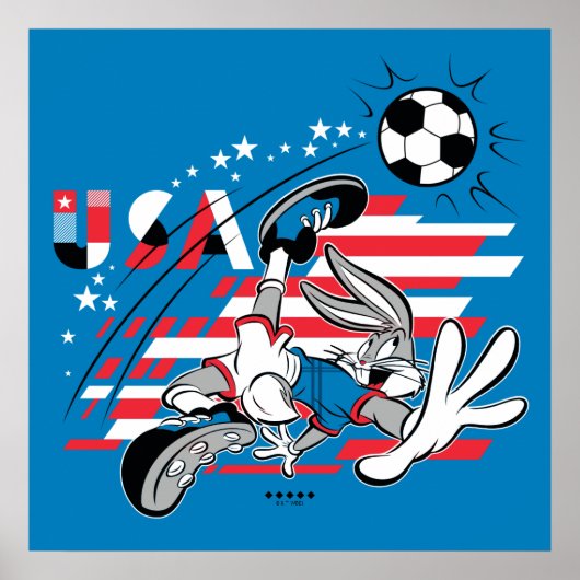 BUGS BUNNY™ Team USA Soccer Graphic Poster (Vorne)