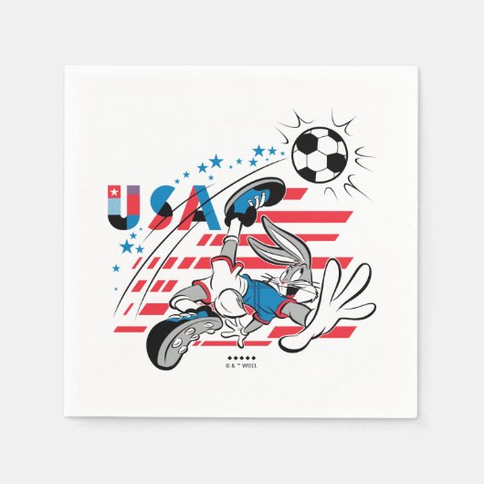 BUGS BUNNY™ Team USA Soccer Graphic Serviette (Vorderseite)