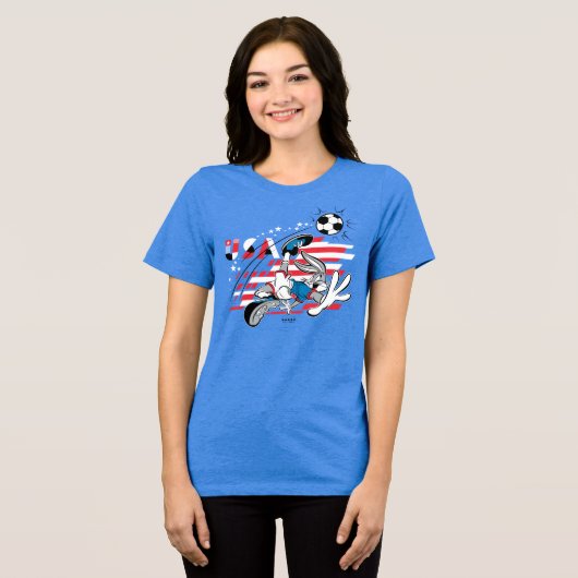 BUGS BUNNY™ Team USA Soccer Graphic Tri-Blend Shirt (Vorderseite voll)
