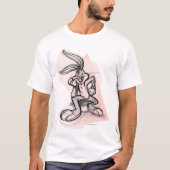 BUGS BUNNY™ Thinker hell rosa T-Shirt (Vorderseite)