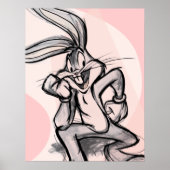 BUGS BUNNY™ Thinker Light Pink Poster (Vorne)