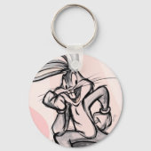 BUGS BUNNY™ Thinker Light Pink Schlüsselanhänger (Vorderseite)