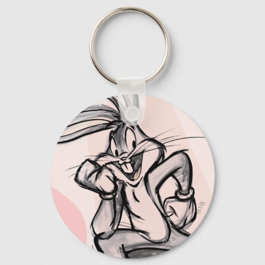 BUGS BUNNY™ Thinker Light Pink Schlüsselanhänger (Vorderseite)