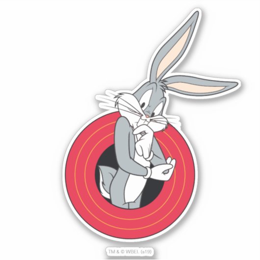 BUGS BUNNY™ Through LOONEY TUNES™ Rings Aufkleber (Vorderseite)