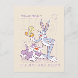 BUGS BUNNY™, TWEETY™, SYLVESTER™ Squad Goals Postkarte