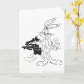 BUGS BUNNY™ UND DAFFY DUCK™ KARTE (Gelbe Blume)