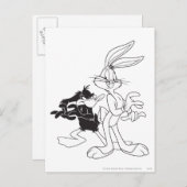 BUGS BUNNY™ und DAFFY DUCK™ Postkarte (Vorne/Hinten)