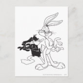 BUGS BUNNY™ und DAFFY DUCK™ Postkarte (Vorderseite)