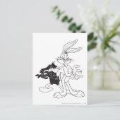 BUGS BUNNY™ und DAFFY DUCK™ Postkarte (Stehend Vorderseite)