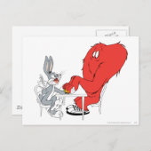 BUGS BUNNY™ und Gossamer Postkarte (Vorne/Hinten)