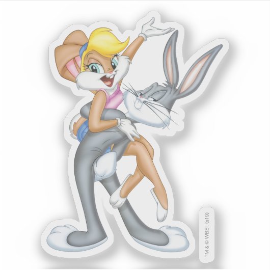 BUGS BUNNY™ und Lola Bunny Aufkleber (Vorderseite)