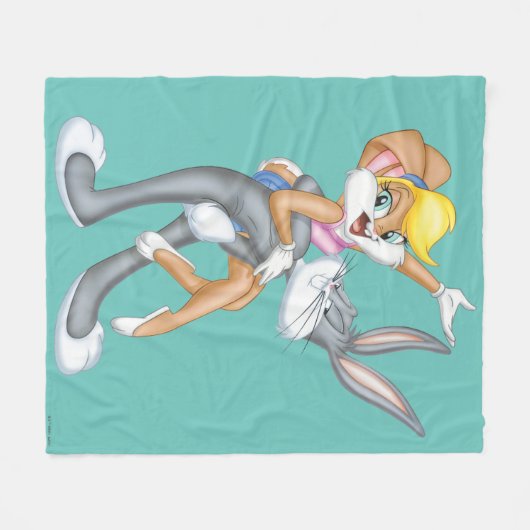 BUGS BUNNY™ und Lola Bunny Fleecedecke (Vorderseite (Horizontal))