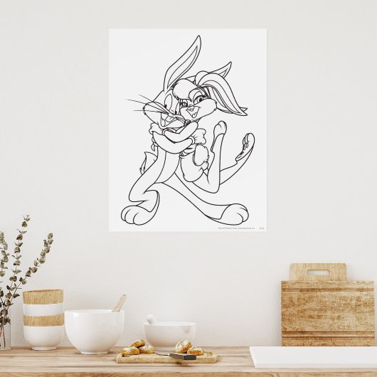 BUGS BUNNY™ und Lola Bunny Poster (Küche)