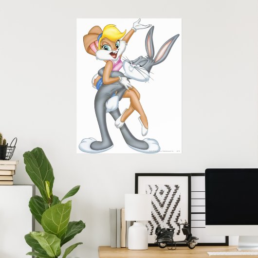 BUGS BUNNY™ und Lola Bunny Poster (Heimbüro)