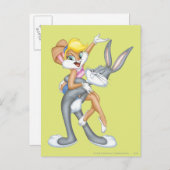 BUGS BUNNY™ und Lola Bunny Postkarte (Vorne/Hinten)