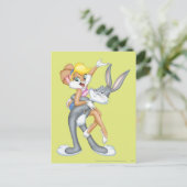 BUGS BUNNY™ und Lola Bunny Postkarte (Stehend Vorderseite)