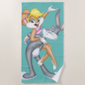 BUGS BUNNY™ und Lola Bunny Strandtuch (Vorderseite)