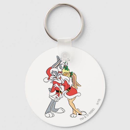 BUGS BUNNY™ und Lola Mistletoe Kiss Schlüsselanhänger (Vorderseite)