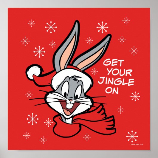 BUGS BUNNY™ Weihnachtsstimmung Poster (Vorne)