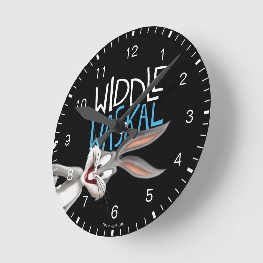 BUGS BUNNY™- Widdle Waskal Runde Wanduhr (Winkel)