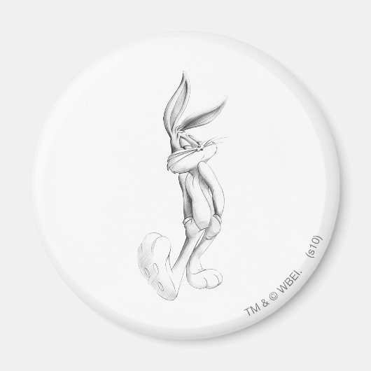 BUGS BUNNY™ Zeichnend 2 Magnet (Vorne)