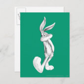 BUGS BUNNY™ Zeichnend Postkarte (Vorne/Hinten)