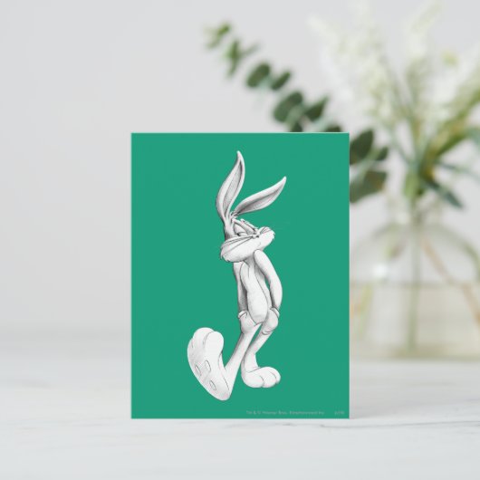 BUGS BUNNY™ Zeichnend Postkarte (Stehend Vorderseite)