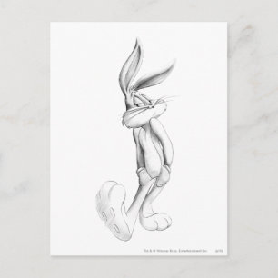 BUGS BUNNY™ Zeichnend Postkarte