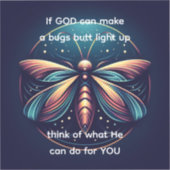 Bugs Hintern Light Up Firefly Blitze Bug Funny Aufkleber (Vorderseite)