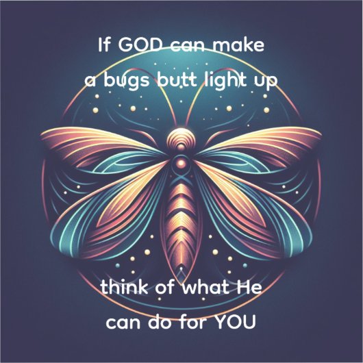 Bugs Hintern Light Up Firefly Blitze Bug Funny Aufkleber (Vorderseite)