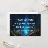 Bugs Hintern Light Up Firefly Blitze Bug Funny Karte (Vorderseite/Rückseite Beispiel)