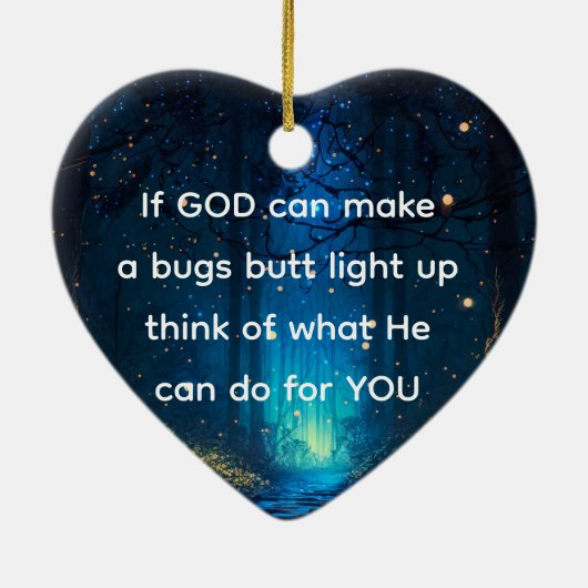 Bugs Hintern Light Up Firefly Blitze Bug Funny Keramik Ornament (Hinten)