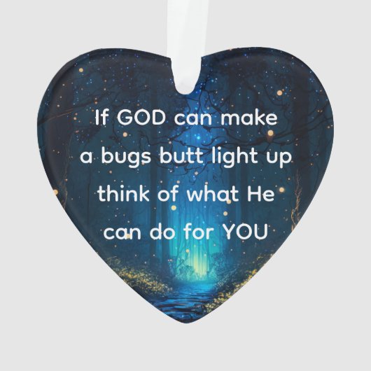 Bugs Hintern Light Up Firefly Blitze Bug Funny Ornament (Rückseite)