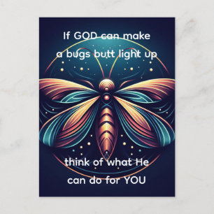 Bugs Hintern Light Up Firefly Blitze Bug Funny Postkarte