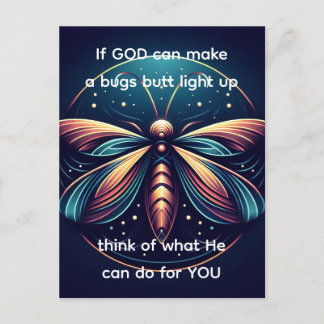 Bugs Hintern Light Up Firefly Blitze Bug Funny Postkarte